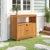 Patio Console Table 31.5"x13.8"x29.5" Solid Wood Acacia
