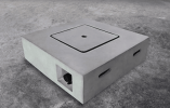 Santiago 30" Square Fire Pit with Protective Lid | Outdoor Furniture for Home;  Patio and Garden (Concrete Finish;  Size :- 30'' H x 30'' W x 11'' D)