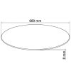 Table Top Tempered Glass Round 23.6"