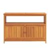 Patio Console Table 43.3"x13.8"x29.5" Solid Wood Acacia