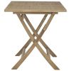 Folding Patio Table Gray 47.2"x27.6"x29.5" Solid Wood Teak