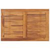 Folding Patio Dining Table 35.4"x23.6"x29.5" Solid Teak Wood