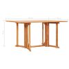 Folding Butterfly Patio Table 59.1"x35.4"x29.5" Solid Teak Wood