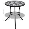 Bistro Table Black and White 23.6" Mosaic