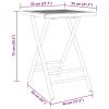 Folding Patio Table 21.7"x21.7"x29.5" Bamboo