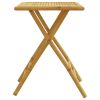 Folding Patio Table 21.7"x21.7"x29.5" Bamboo