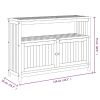 Patio Console Table 43.3"x13.8"x29.5" Solid Wood Acacia