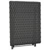 Folding Table Black 17.7"x13.8"x12.6" Poly Rattan