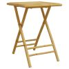 Folding Patio Table 21.7"x21.7"x29.5" Bamboo