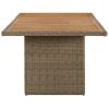 Patio Dining Table Brown 78.7"x39.4"x29.1" Poly Rattan