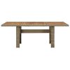 Patio Dining Table Brown 78.7"x39.4"x29.1" Poly Rattan