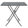 Patio Table 31.5"x31.5"x28.3" Expanded Metal Mesh Anthracite