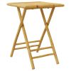 Folding Patio Table 21.7"x21.7"x29.5" Bamboo