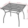 Patio Table 35.4"x35.4"x28.3" Steel Mesh