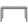 Patio Table Gray Wash 55.1"x31.5"x29.1" Solid Acacia Wood