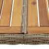 Patio Dining Table Brown 78.7"x39.4"x29.1" Poly Rattan