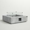 Concrete/Glass Propane/Natural Gas Fire Pit Table