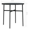 Tea Table Black 17.7" Poly Rattan