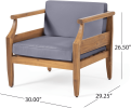 ASTON Outdoor 4 Seater Chat Set with Cushions_LOVESEAT & COFFEE TABLE &CLUB CHAIR