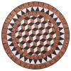 Mosaic Bistro Table Brown 23.6" Ceramic