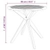 Patio Table 33.5"x33.5"x29.5" Solid Wood Acacia