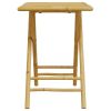 Folding Patio Table 21.7"x21.7"x29.5" Bamboo