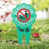 Please Be Respectful Dog Sign Double Sided Reflective 13x6 Inch Metal Yard Dog Sign No Dog Pooping Or Peeing Stop Dogs On Lawn