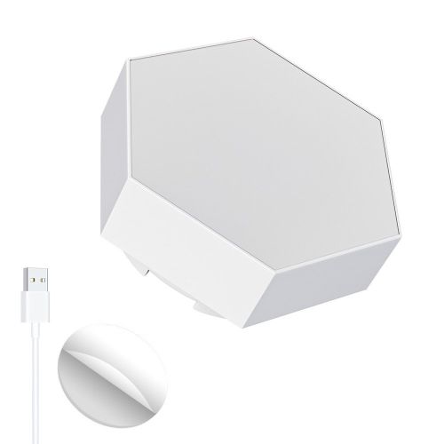 Remote Control Hexagon Wall Lights Smart Wall-Mounted Touch-Sensitive DIY Geometric Modular Gaming Room Decor RGB Night Lights